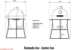Kamado Joe Junior Keramikgrill -Bbq Discounter 16054 Kamado Joe Junior Diagramm