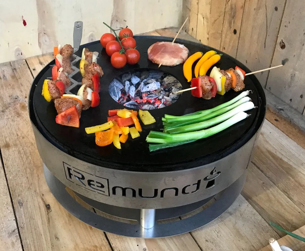 Remundi Feuerplatte / Tischgrill Pirus Schwarz