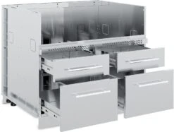 Broil King Outdoor Küche Komplettset Mit Imperial S570 PRO Built In Gasgrill Mit Drehspieß, Gasflaschenschrank Und 3er Schubladenschrank -Bbq Discounter 806600 Broil King Outdoor Kueche Grillschrank 5 Brenner Schubladen