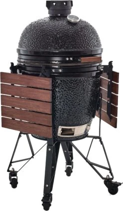 The Bastard Keramikgrill Classic Large - Complete - Schwarz Glänzend - Modell 2023 -Bbq Discounter Bastard Grill Large Complete Tische abgeklapptBC201