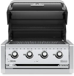 Broil King Regal 420 Black Einbaugrill - Grillfürst Deal Mit Zusätzlichen Edelstahl Grillrosten - Modell 2023 -Bbq Discounter Broil King Einbaugrill 985652 Regal 420 Deckel offen 1