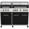 Grillfürst G750E Borussia Dortmund Edition 7-Brenner Doppelkammer - Gasgrill Mit Hochtemperaturbrenner, Seitenkocher, Heckbrenner Und Edelstahl Rosten