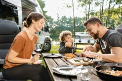 Grillfürst G201E 2-Brenner Gasgrill Portabel V2 - Campinggrill / Balkongrill 50mbar - Inkl. Untergestell -Bbq Discounter Grillfuerst Campinggrill Picknich unterwegs