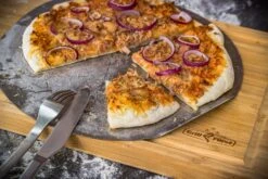 Grillfürst Pizzastein 33 Cm -Bbq Discounter Grillfuerst Pizzablech Schneidebrett