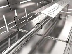 Knister Edelstahl-Gasgrill - Ausziehbarer Kompaktgrill 17 Knister Edelstahl-Gasgrill - Ausziehbarer Kompaktgrill -Bbq Discounter Knister Edelstahl Gasgrill Kompaktgrill Brenner Detail