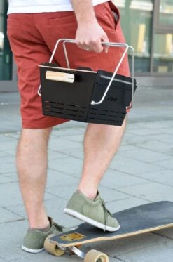 Knister Grill Original - Ausziehbarer Holzkohle Kompaktgrill -Bbq Discounter Knister Grill leichter Transport unterwegs