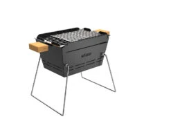 Knister Grill Original - Ausziehbarer Holzkohle Kompaktgrill -Bbq Discounter Knister Grill zusammengeschoben