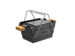 Knister Grill Original - Ausziehbarer Holzkohle Kompaktgrill -Bbq Discounter Knister Kohlegrill praktisch tragbar