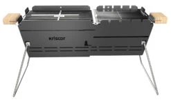 Knister Grill Original - Ausziehbarer Holzkohle Kompaktgrill -Bbq Discounter Knister Kompaktgrill Holzkohlegrill