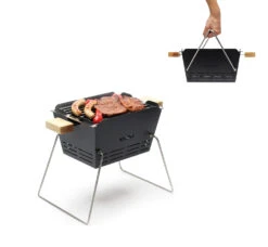 Knister Grill Small - Holzkohle Kompaktgrill -Bbq Discounter Knister Small Transport Henkel umklappbar