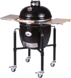 Monolith Grill CLASSIC BBQ GURU - PRO-Serie 2.0 Schwarz - MIT Gestell Und Seitentischen - Inkl. UltraQ Controller Set -Bbq Discounter Monolith Keramik Grill Classic PRO Serie 2 0 129001 black 4 1