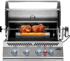Napoleon 700-Series 32" BIG32 Edelstahl Einbaugrill Inkl. Drehspieß - Modell 2023 -Bbq Discounter Napoleon Einbaugrill BIG32 Rotisserie Backburner