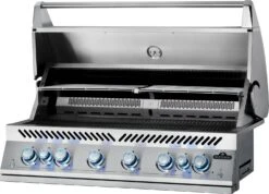 Napoleon 700-Series 44" BIG44 Edelstahl Einbaugrill Inkl. Drehspieß - Modell 2023 -Bbq Discounter Napoleon Einbaugrill BIG44RB Warmhalterost