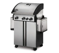 Napoleon Legend 410 Edelstahl Gasgrill - 3 Brenner Mit Seitenbrenner - Inkl. Napoleon Abdeckhaube -Bbq Discounter Napoleon Legend LD410 Seitentische runtergeklappt 1