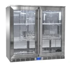 Napoleon Outdoor - Kühlschrank, 210 Liter, 2-türig Mit Doppelverglasung Und LED Beleuchtung - Wasserdicht Nach IP24 -Bbq Discounter Napoleon Outdoor Kueche Kuehlschrank NFR210ODGL