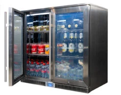 Napoleon Outdoor - Kühlschrank, 210 Liter, 2-türig Mit Doppelverglasung Und LED Beleuchtung - Wasserdicht Nach IP24 -Bbq Discounter Napoleon Outdoor Kueche Kuehlschrank gefuellt seitliche offen
