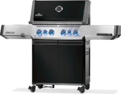 Napoleon Prestige 500 Gasgrill, Schwarz - Mit Safety Glow - Modell 2023 - SMART Deal Inkl. Grillfürst Grill Control -Bbq Discounter Napoleon Prestige 500 Gasgrill schwarz