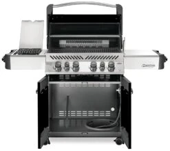 Napoleon Prestige 500 Gasgrill, Schwarz - Mit Safety Glow - Modell 2023 - SMART Deal Inkl. Grillfürst Grill Control -Bbq Discounter Napoleon Prestige 500 Gasgrill schwarz open