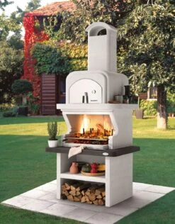 Palazzetti Grillkamin Balos Mit Pizzaofen Inkl. Montagematerial -Bbq Discounter Palazzetti Grillkamin Balos Pizzaofen