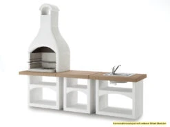 Palazzetti Outdoor Küche: Modul Grillkamin Brioni Inkl. Montagematerial -Bbq Discounter Palazzetti Grillkamin Brioni Outdoor Kueche Kombi