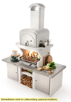 Palazzetti Grillkamin Pamplona Mit Pizzaofen Inkl. Montagematerial -Bbq Discounter Palazzetti Grillkamin Pamplona mit Tueren Beispiel