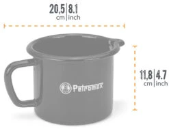 Petromax Emaille Milchtopf / 1400 Ml / Schwarz -Bbq Discounter Petromax Milchtopf Emaille 1400ml schwarz Abmessungen