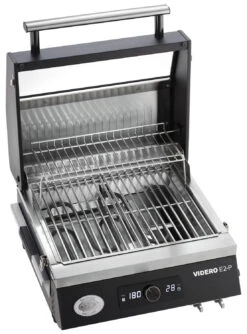 Ausgewählte Produkte -Bbq Discounter Roesle Elektro Campinggrill Videro E2 P Deckel offen