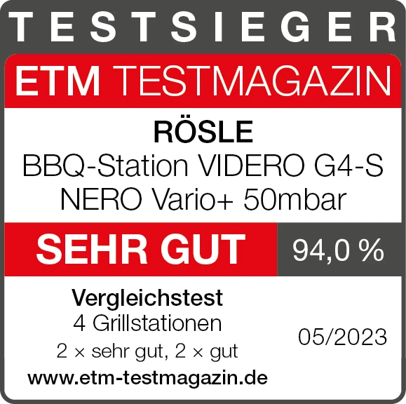 Rösle Gasgrill BBQ-Station Videro G4-S Vario+ Nero Schwarz - Modell 2023 - SMART Deal Inkl. Grillfürst Grill Control 4 Rösle Gasgrill BBQ-Station Videro G4-S Vario+ Nero Schwarz - Modell 2023 - SMART Deal Inkl. Grillfürst Grill Control – Bild 4