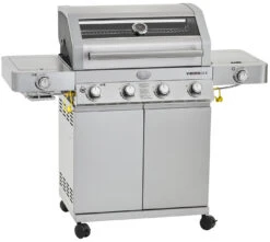 Rösle Edelstahl Gasgrill Videro G4-S VARIO+ - Limited Edition Modell 2023 - X-DEAL Inkl. Abdeckhaube, Grillplatte Und Drehspieß