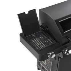 Rösle Gasgrill Videro G4-S Vario+ Nero Schwarz - Modell 2023 - X-DEAL Inkl. Abdeckhaube, Grillplatte Und Drehspieß -Bbq Discounter Roesle Videro G4 S Vario NERO matt schwarz Primezone 2