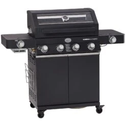 Rösle Gasgrill BBQ-Station Videro G4-S Vario+ Nero Schwarz - Modell 2023 - SMART Deal Inkl. Grillfürst Grill Control + Abdeckhaube Und Grillplatte