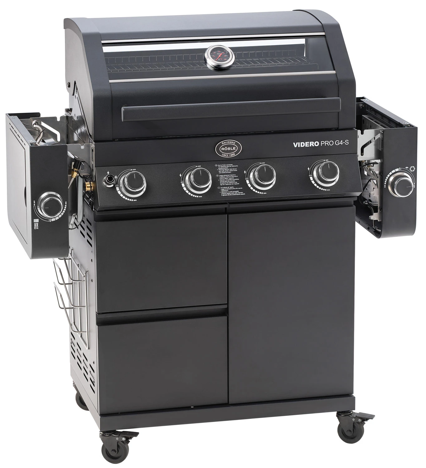 Rösle Gasgrill Videro Pro G4-S Vario+ Mattschwarz - Modell 2023 2 Rösle Gasgrill Videro Pro G4-S Vario+ Mattschwarz - Modell 2023 – Bild 2