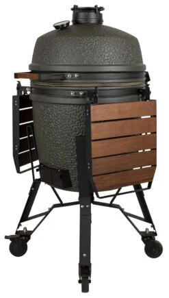 The Bastard Keramikgrill VX Large - Complete - Schwarz Matt - Modell 2023 -Bbq Discounter The Bastard VX Keramikgrill Large Komplett Seitenablagen abgeklappt