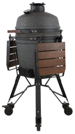 The Bastard Keramikgrill VX Medium - Complete - Schwarz Matt - Modell 2023 -Bbq Discounter The Bastard VX Keramikgrill Medium Komplett Seitenablagen abgeklappt