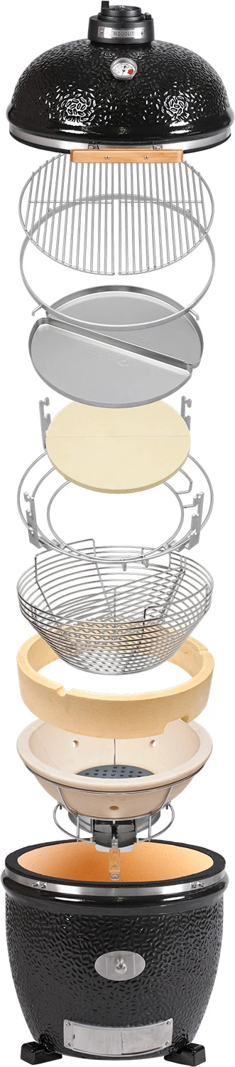 Monolith Grill LeCHEF PRO-Serie 1.0 Rot - MIT Gestell Und Seitentischen 1 Monolith Grill LeCHEF PRO-Serie 1.0 Rot - MIT Gestell Und Seitentischen