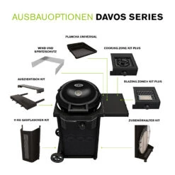 Outdoorchef Gas Kugelgrill Davos 570G Pro Mit Cooking Zone (Seitenkocher) & Abdeckhaube -Bbq Discounter outdoorchef davos 570 g erweiterungsmoeglichkeiten